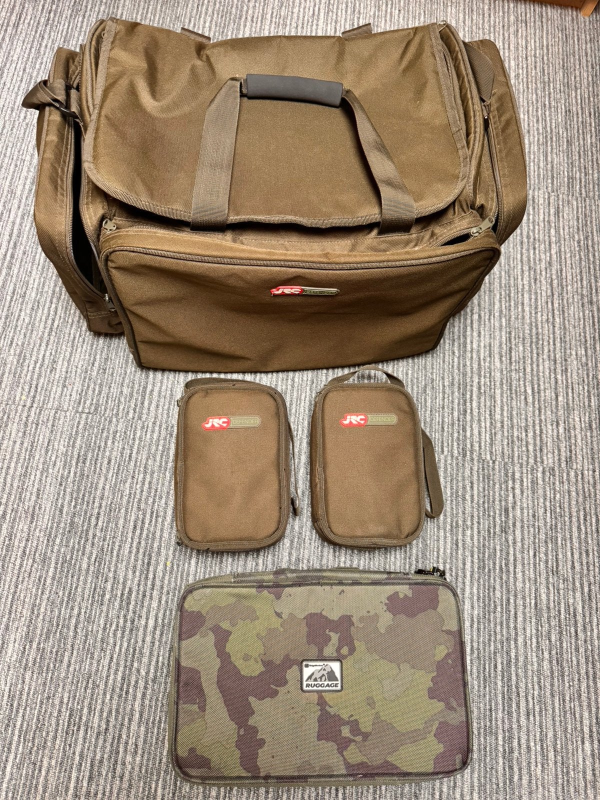JRC defender carryall large met extra., Watersport en Boten, Hengelsport | Karpervissen, Zo goed als nieuw, Complete set, Ophalen of Verzenden