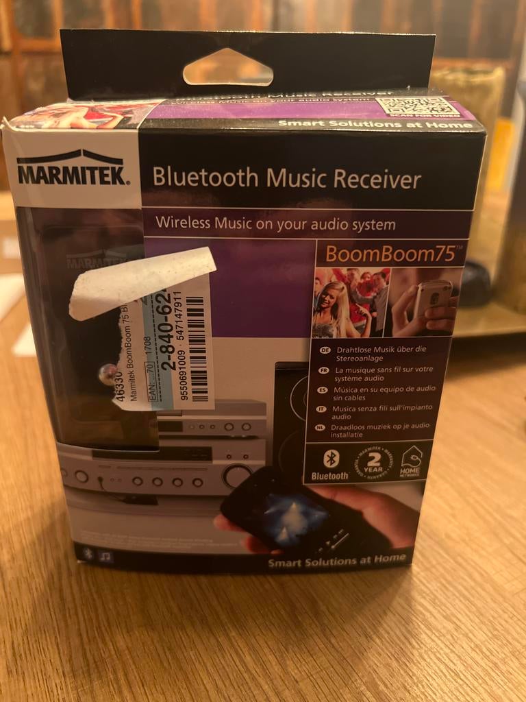 Marmitek BoomBoom75 Bluetooth Muziek Ontvanger, Ophalen of Verzenden, Nieuw