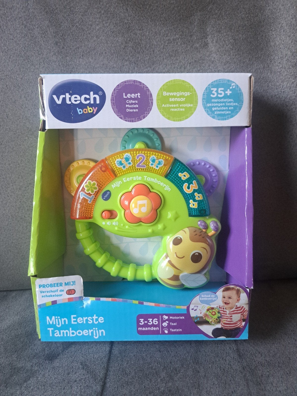VTech Baby Mijn Eerste Tamboerijn, Ophalen of Verzenden, Nieuw, 6 maanden tot 2 jaar