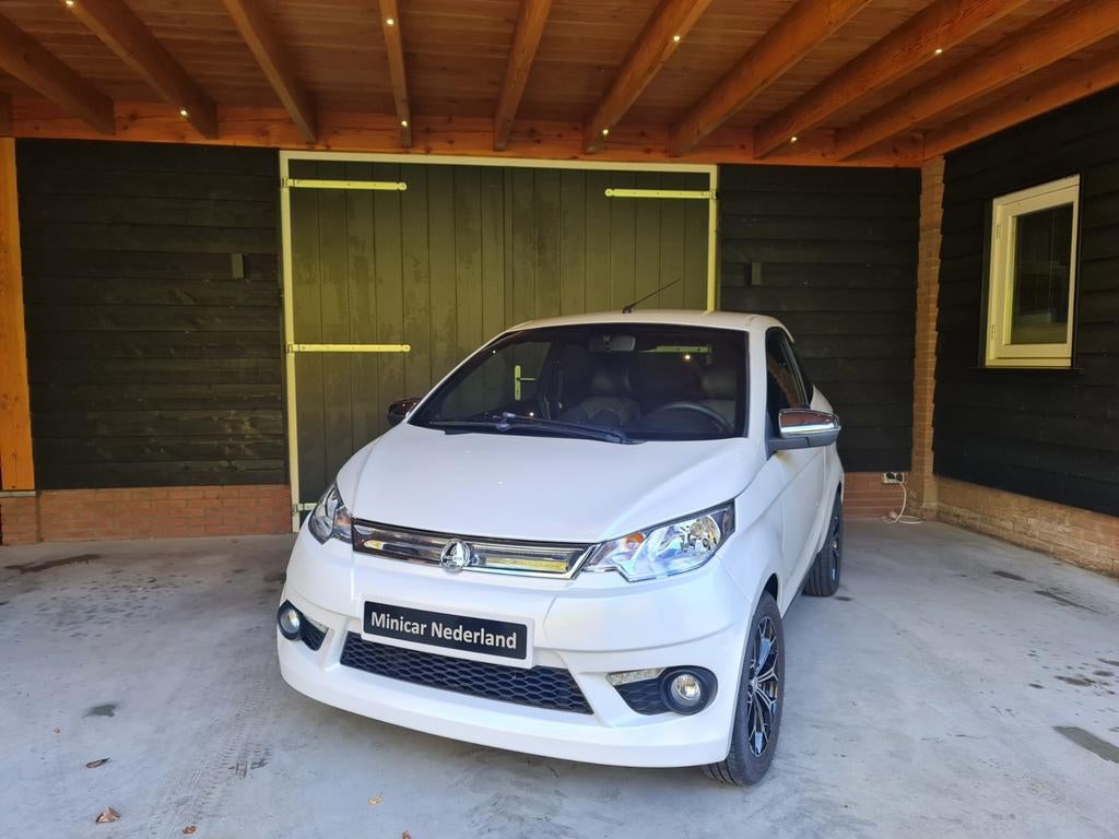 Mooie Aixam E coupé elektrische brommobiel 2019, 22.400km, Automaat, Wit, Elektrisch, Particulier