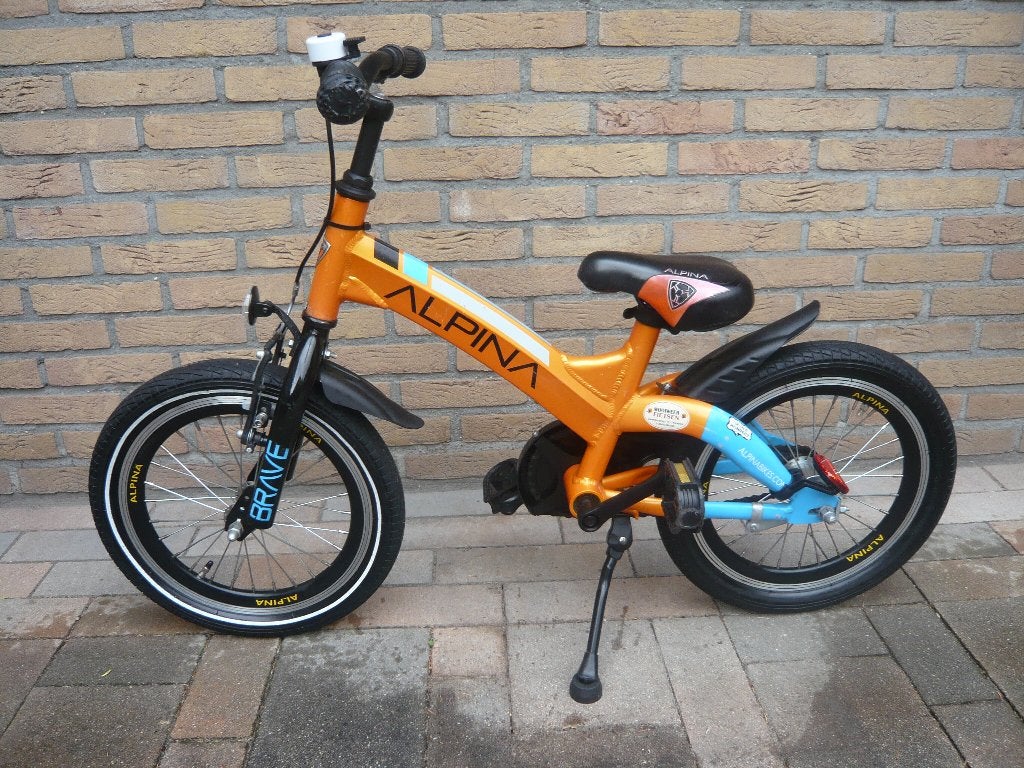 mooie stoere aluminium alpina brave 16inch, Fietsen en Brommers, Fietsen | Jongens, Ophalen, Gebruikt, Alpina, Handrem