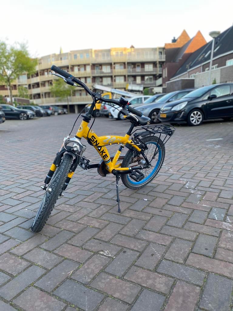 Super stoeren fiets van het merk snake, Ophalen, Velgrem, 20 inch, Handrem