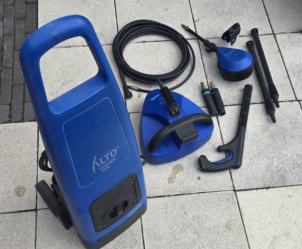 Alto Dynamic 750 hogedrukreiniger, incl. accesoires., Tuin en Terras, Hogedrukreinigers, Ophalen, Gebruikt, Met autostop en -start