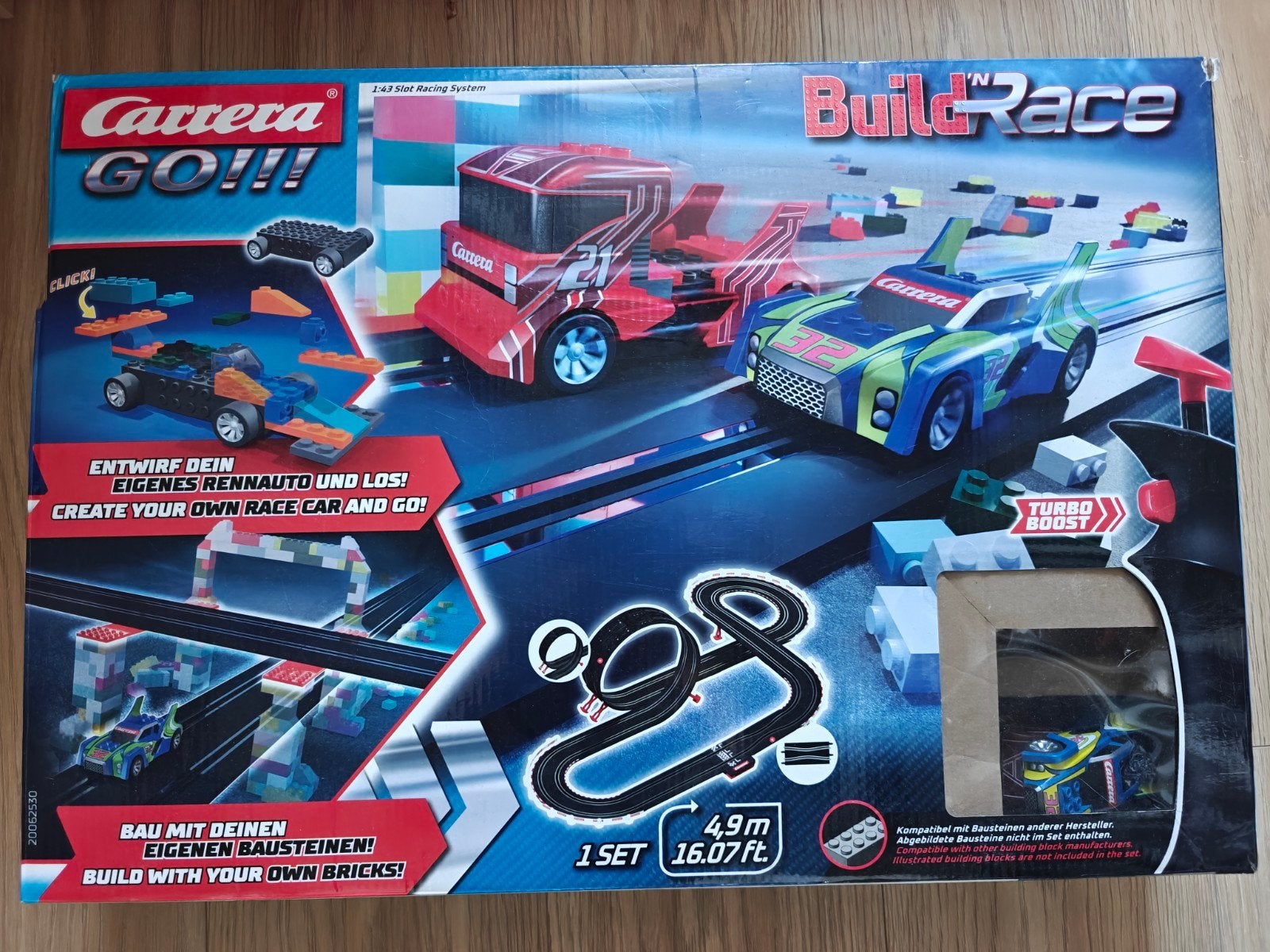 Carrera Go!!! Build 'n Race racebaan met looping, Racebaan, Carrera, Ophalen of Verzenden, Zo goed als nieuw