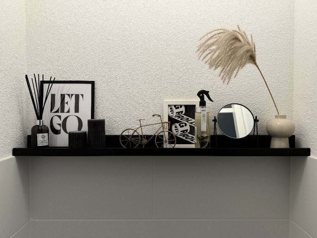 IKEA MOSSLANDA fotoplank zwart 115 cm, Ophalen, Gebruikt