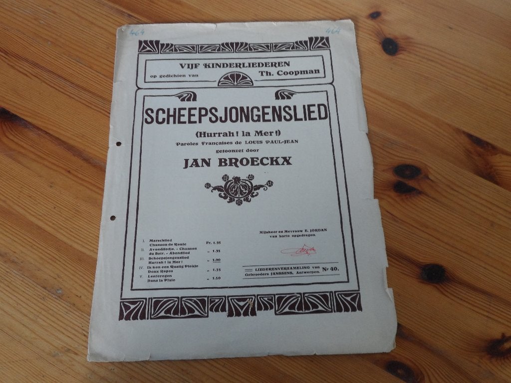 Jan Broeckx, Zang, Gebruikt, Ophalen of Verzenden, Artiest of Componist