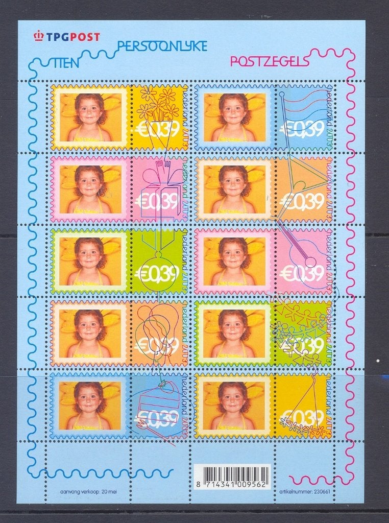 Vel persoonlijke zegels v2172/81 postfris, Ophalen of Verzenden, Postfris