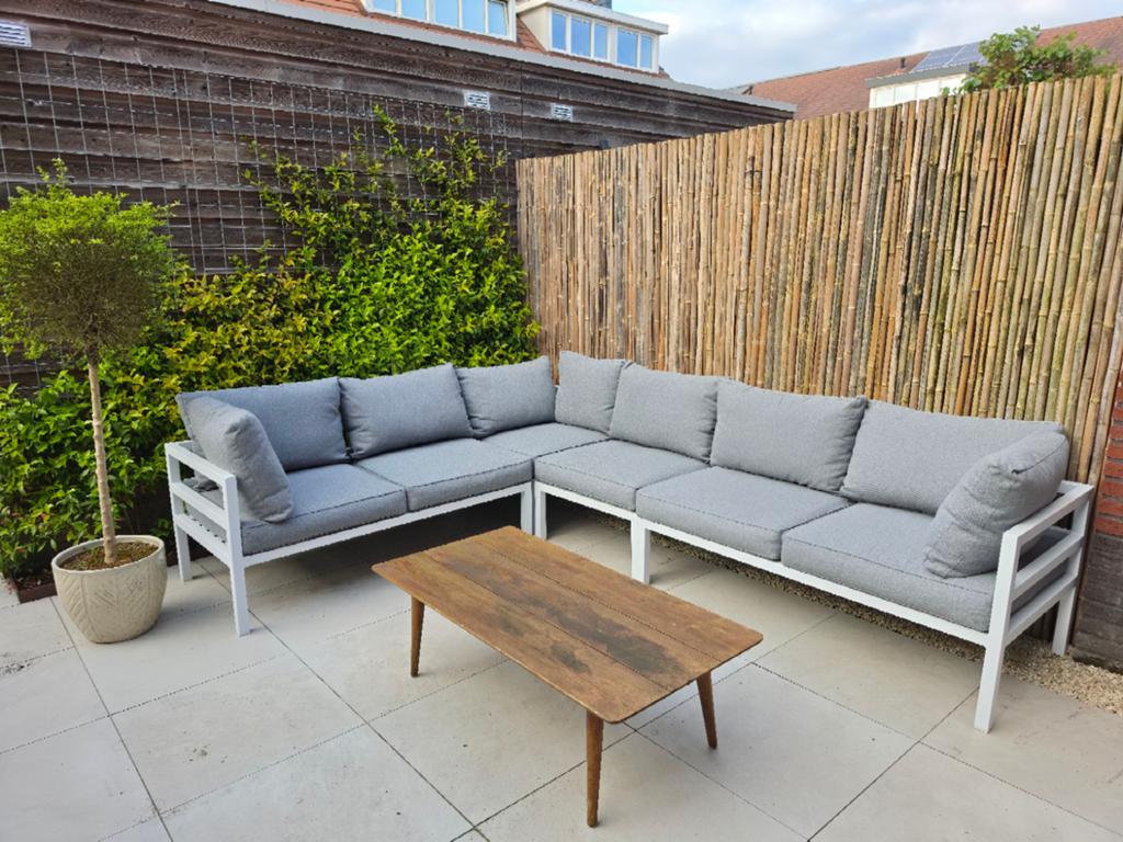 Lifestyle Arenas hoek loungeset 4-delig – zo goed als nieuw, Tuin en Terras, Tuinsets en Loungesets, Ophalen, 6 zitplaatsen, Aluminium