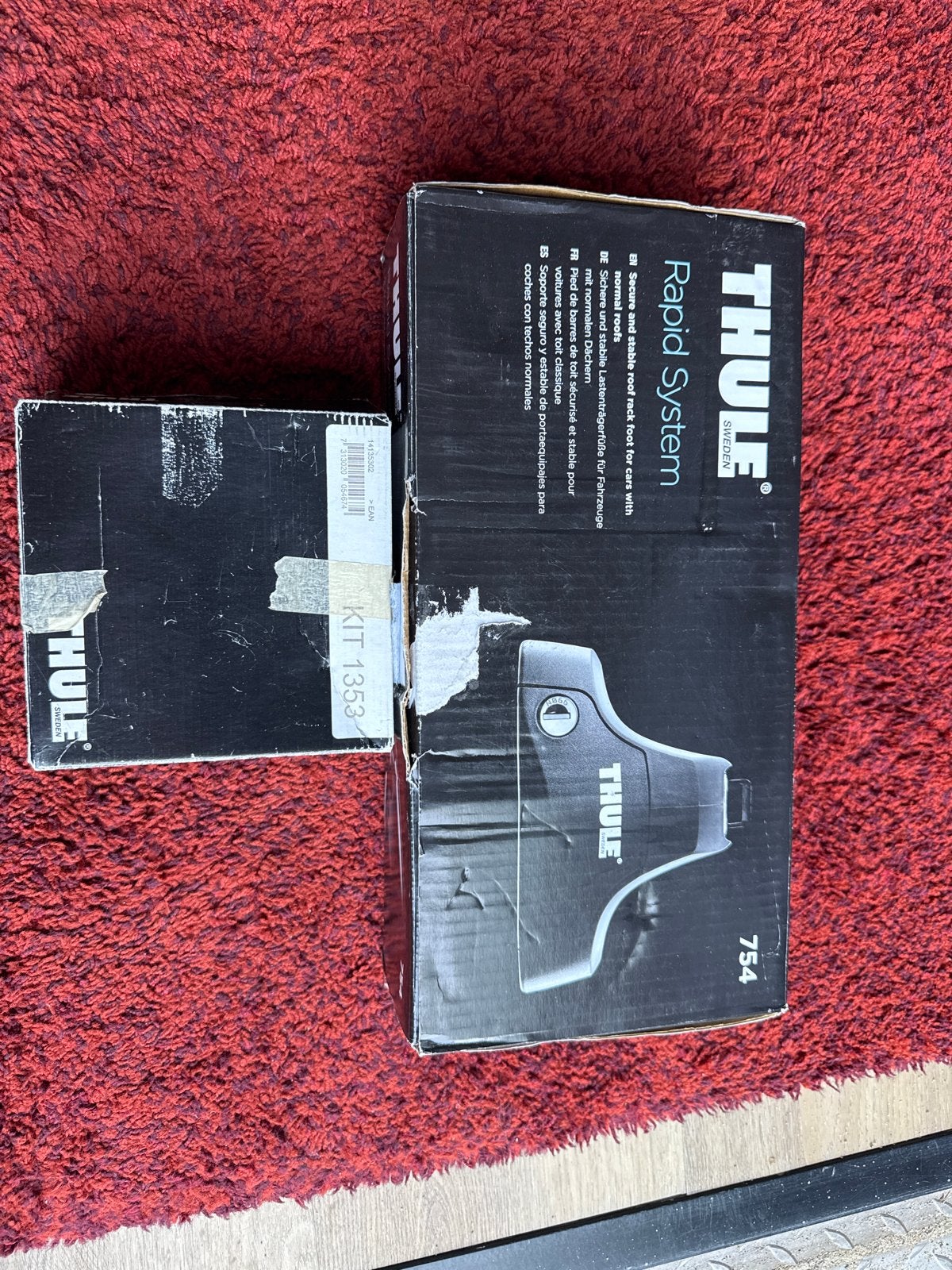 Thule Rapid System 754 en Kit 1353 - Dakdragers, Auto diversen, Dakdragers, Ophalen, Gebruikt