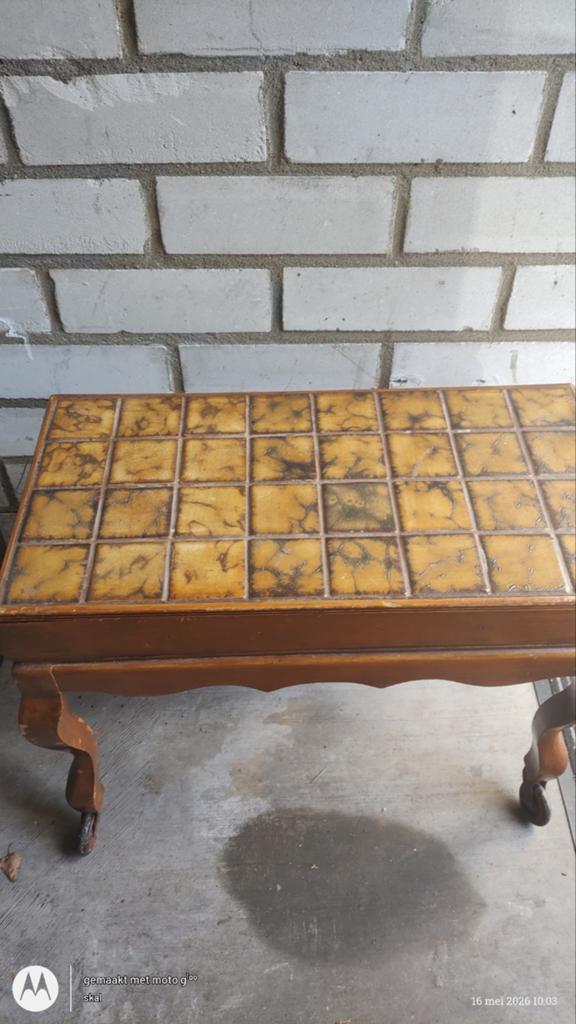Bijzettafel op wielen, Huis en Inrichting, Tafels | Bijzettafels, Ophalen, Rechthoekig, Minder dan 55 cm