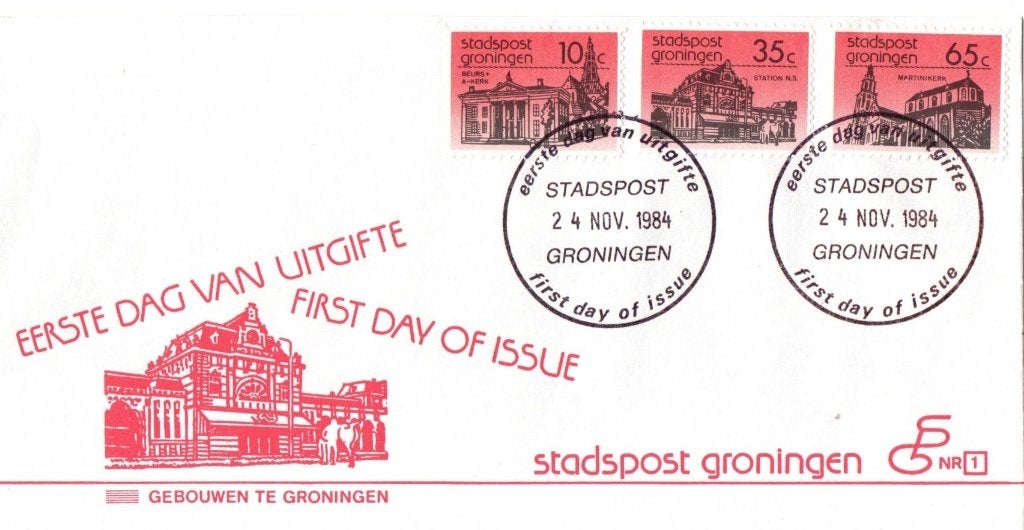 Stadspost Groningen, Postzegels en Munten, Verzenden, Na 1940, Gestempeld