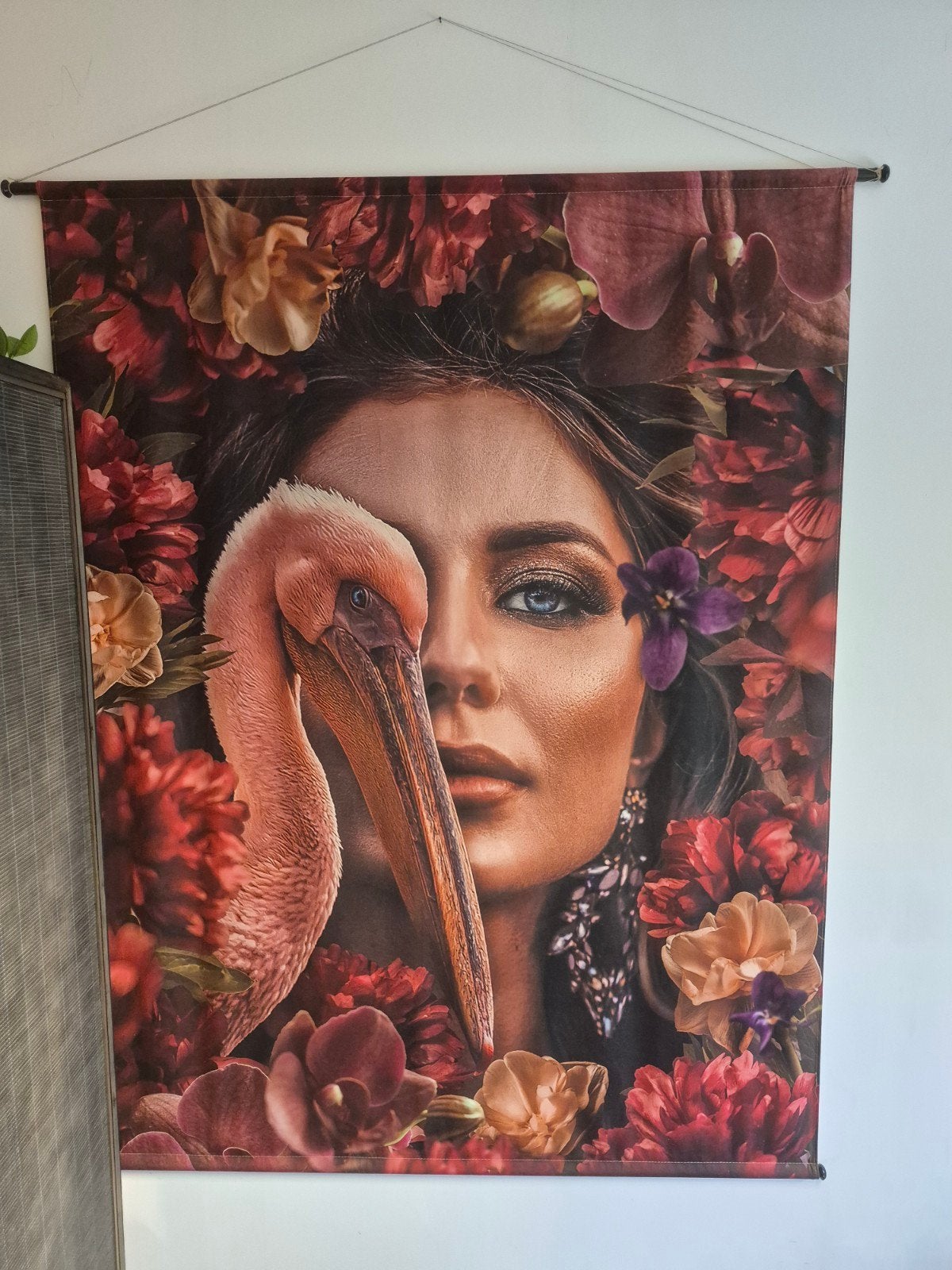 Heel mooi wandkleed met afbeelding vrouw, Huis en Inrichting, Woonaccessoires | Wanddecoraties, Meerkleurig, Wandkleed, Nieuw