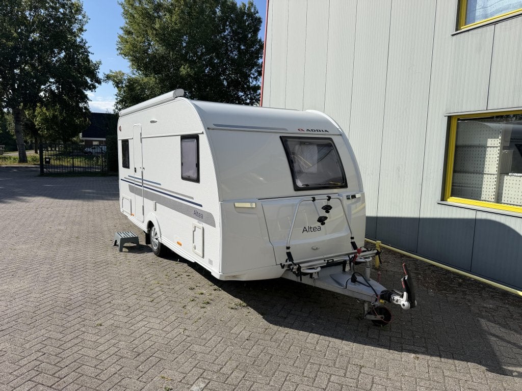 Adria Altea 462 PU Luifel, mover, fietsenrek, Rondzit, Bedrijf, Adria, Schokbreker