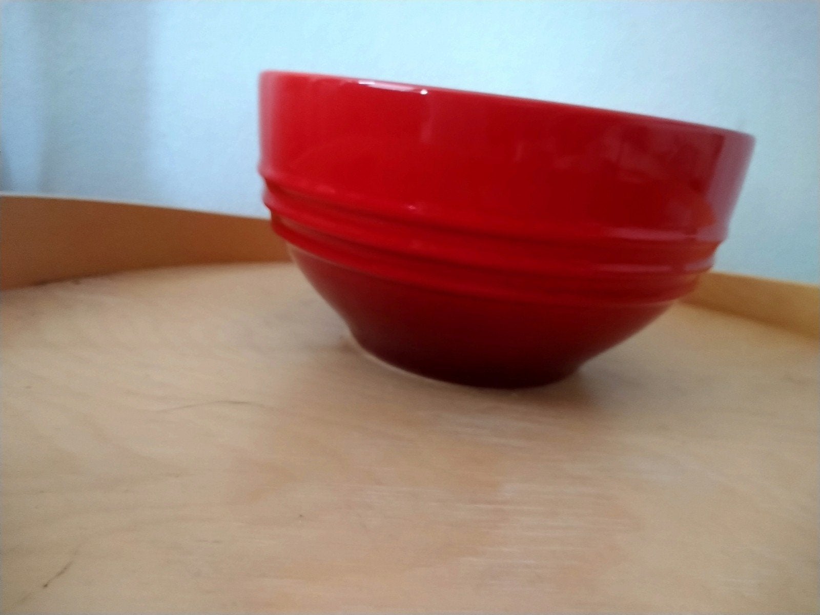 Le creuset schaal  kom rood, Ophalen of Verzenden, Gebruikt