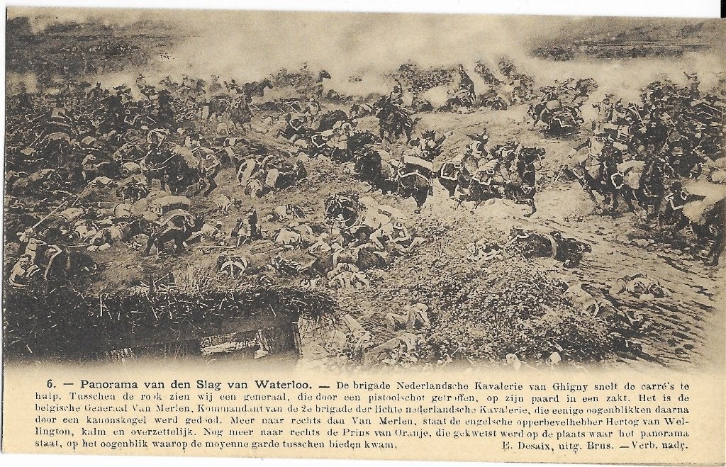 Waterloo, Slag bij Waterloo, paarden, ridders, Verzamelen, Verzenden, 1920 tot 1940, Ongelopen, Waals-Brabant