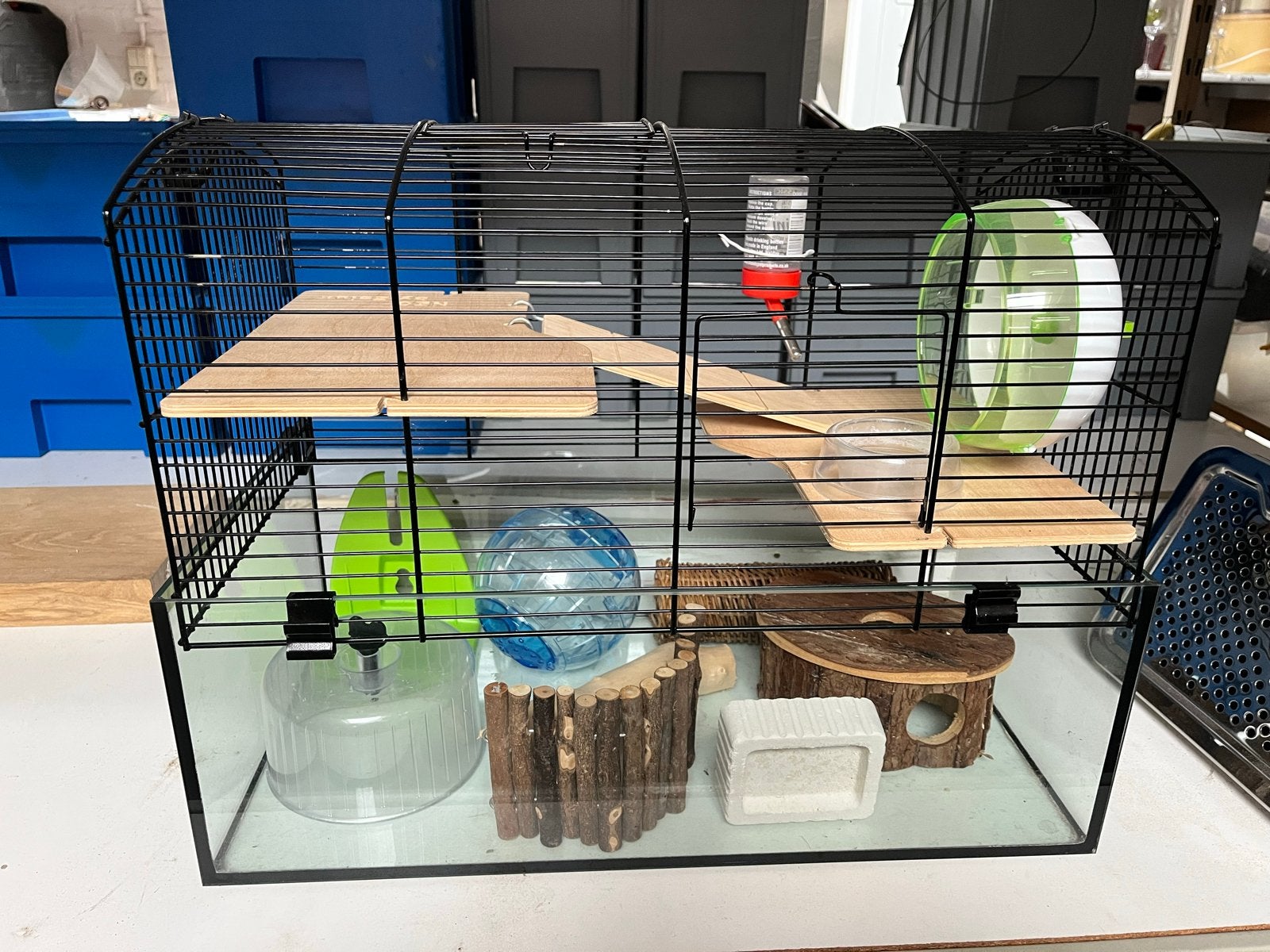 Dwerghamster hok glas NEO by Zolux, Minder dan 75 cm, Zo goed als nieuw, Muis, Hok