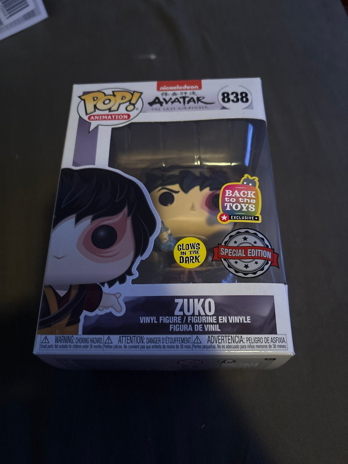 Funko Pop! Zuko #838 Glows in the Dark Special Edition, Ophalen of Verzenden, Nieuw
