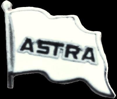Opel Astra vlag pin- wit emaille, Verzenden, Nieuw, Transport, Speldje of Pin
