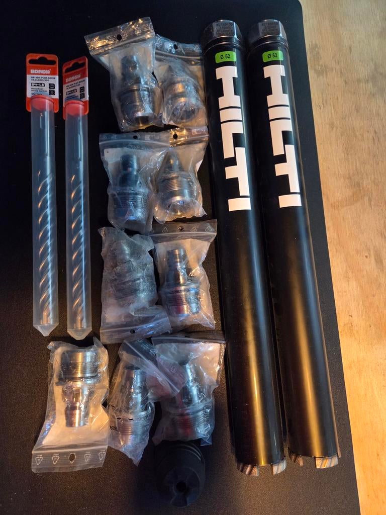 Partij Hilti boren nieuw Diamantboor Hamerboor, Pvc, Overige typen, Nieuw, Ophalen of Verzenden