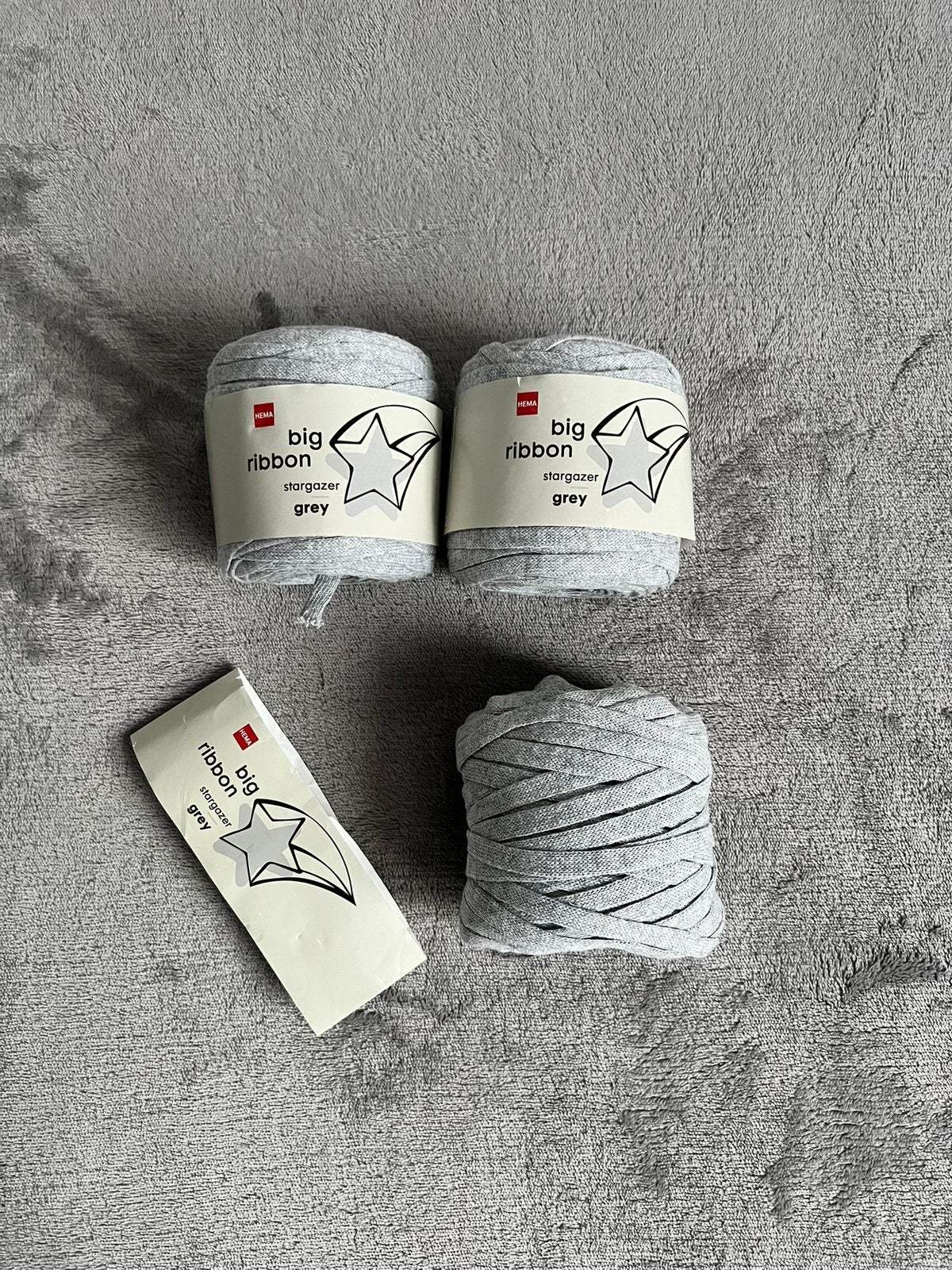 HEMA big ribbon garen - stargazer grey, Ophalen of Verzenden, Nieuw, Breien of Haken, Wol of Garen