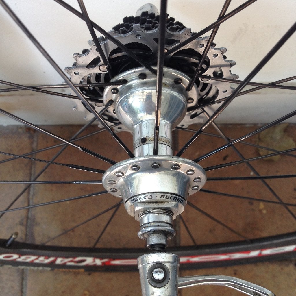 Ambrosio wielset Campagnolo Record naven Continental tubes, Gebruikt, Racefiets, Overige materialen, Stuur