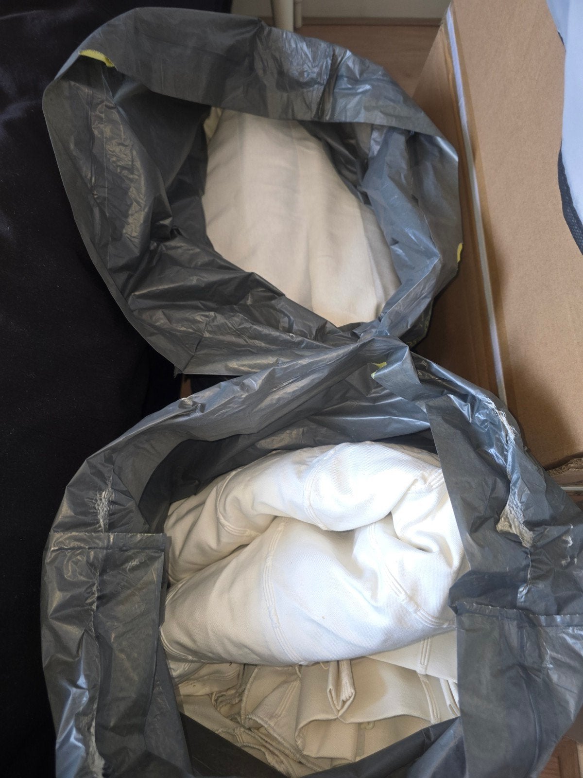 Overgordijnen Crèmekleurig met haakjes, Ophalen