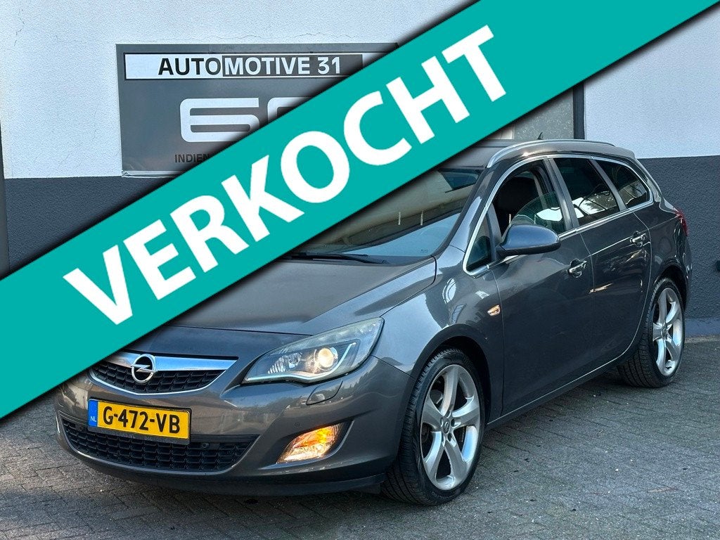 Opel Astra Sports Tourer 1.6 Turbo 180pk Sport AUTOMAAT | 18, Euro 5, 730 kg, Gebruikt, Zwart