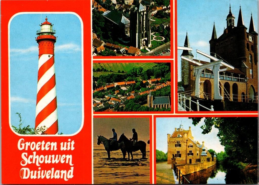 Schouwen-Duiveland - 3 ansichtkaarten, Verzenden, 1980 tot heden, Gelopen, Zeeland