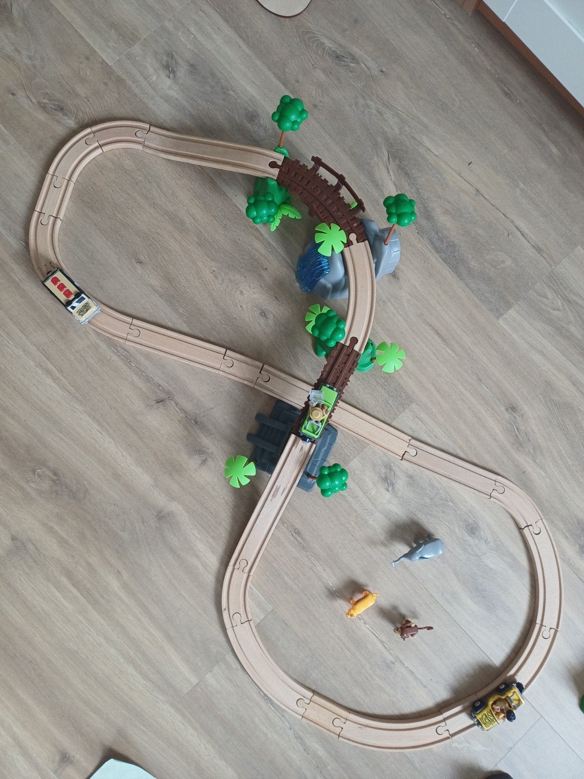 jungle treinbaan,  playtive, Kinderen en Baby's, Speelgoed | Houten speelgoed, Ophalen, Gebruikt, Overige typen