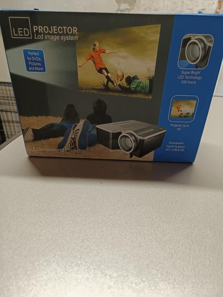 LED Projector LCD Beeld Systeem - Entertainment Projector, Onbekend, LED, Nieuw, Ophalen of Verzenden
