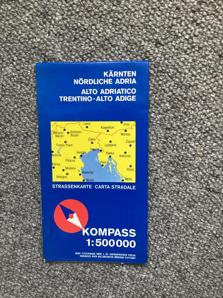 Kompass wegenkaart - Karinthië - N. Adr. Zee - 1:500.000, Gelezen, 2000 tot heden, Landkaart, Europa Overig