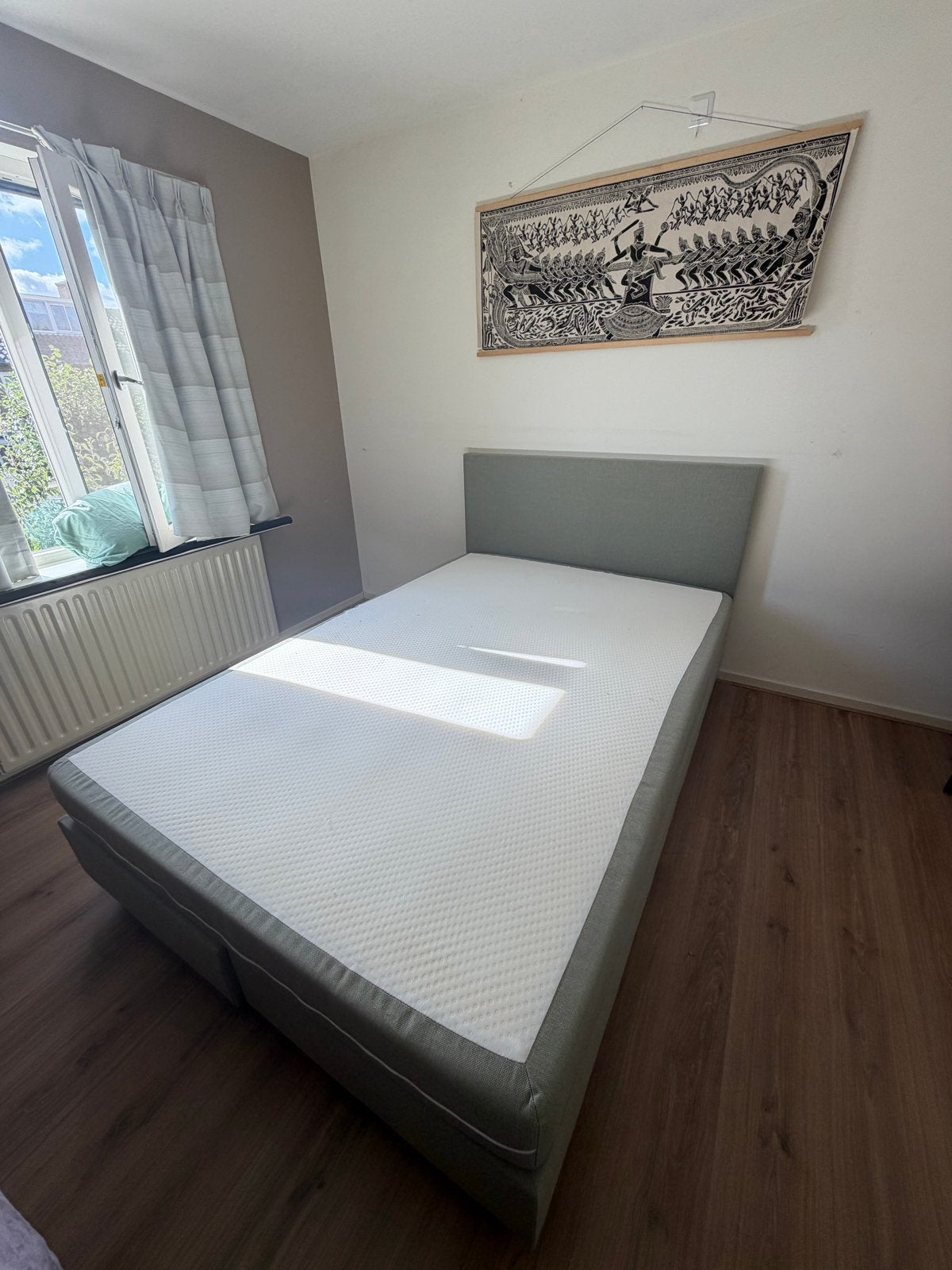 Comfortabel logeerbed 140x210 cm boxspring, Ophalen, 210 cm, Tweepersoons, 140 cm