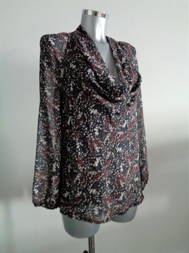 Fair Fashion waterfall neck blouse maat medium NIEUW, Kleding | Dames, Blouses en Tunieken, Nieuw, Maat 38/40 (M), Overige kleuren