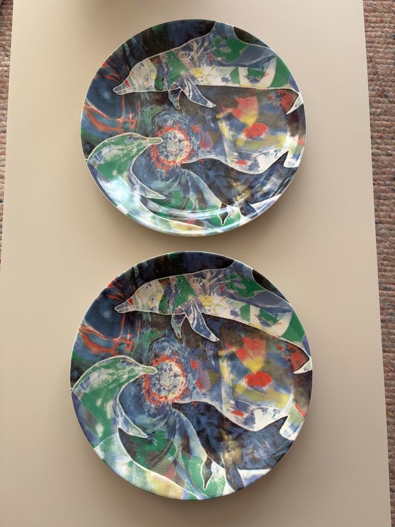 St. James 'Three Dolphins' borden - Kunst op Tafel, Huis en Inrichting, Keuken | Servies, Ophalen of Verzenden, Zo goed als nieuw