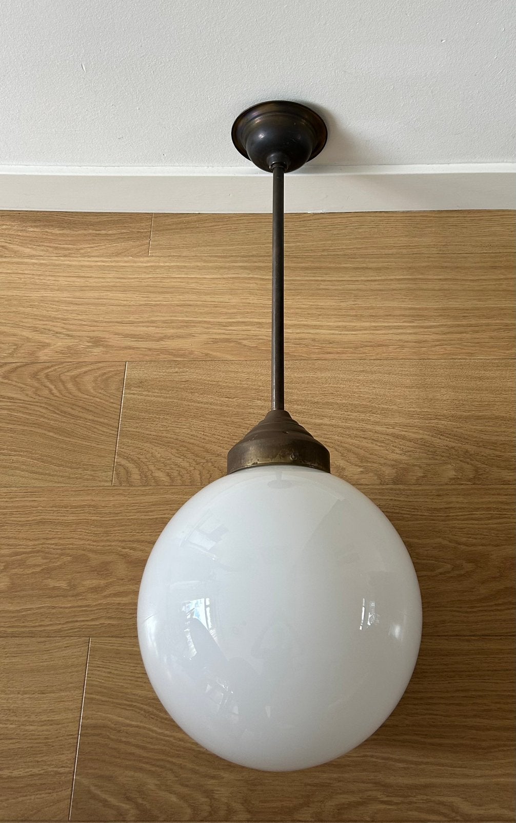 Art Deco Gispen Bollamp / Schoollamp | Jaren 30, Zo goed als nieuw, Glas, Art Deco, E27 (groot)
