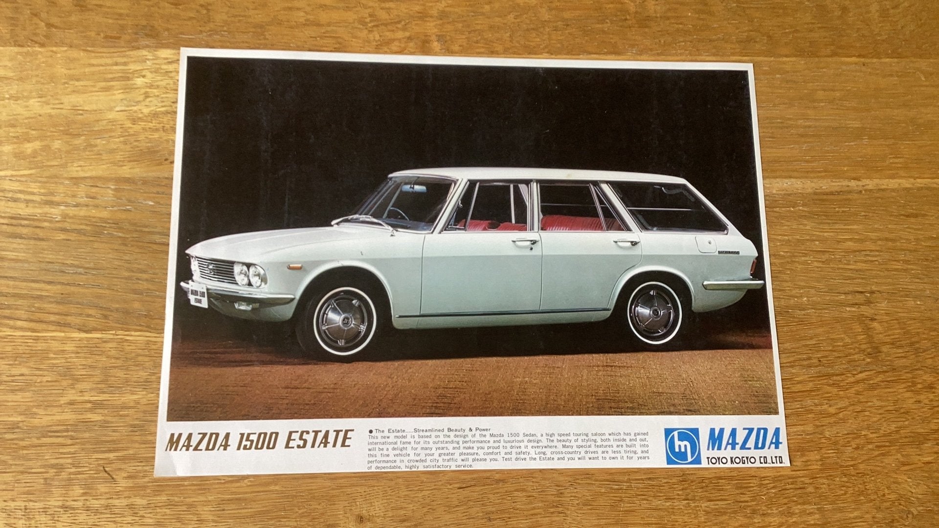 Mazda 1500 Estate Leaflet uit de jaren '60, Ophalen of Verzenden, Gelezen, Mazda