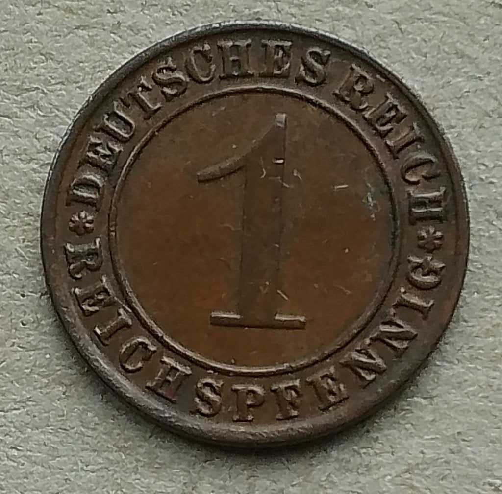 Duitsland, 1 reichspfennig 1925 D, Ophalen of Verzenden, Duitsland, Losse munt