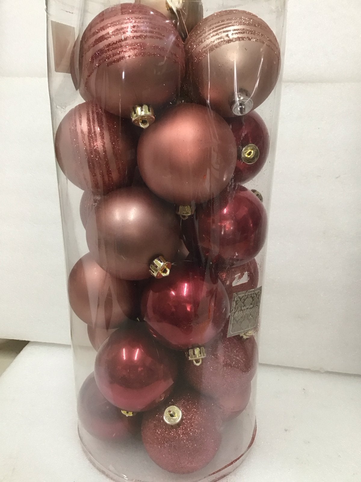 Kerstballen hot-pink 8 cm, Diversen, Kerst, Ophalen of Verzenden, Zo goed als nieuw