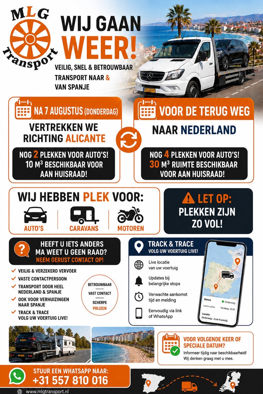 AUTO TRANSPORT & HUISRAAD NAAR SPANJE, Diensten en Vakmensen, Koeriersdiensten