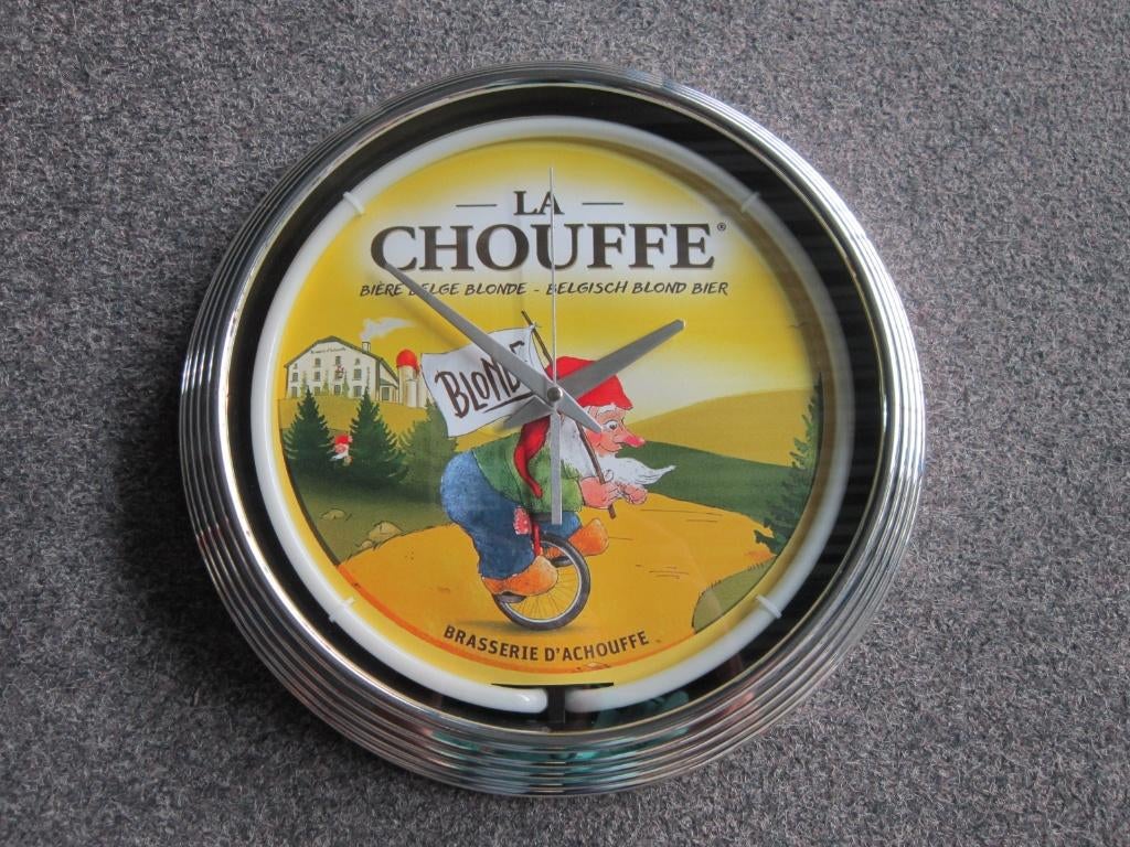 LA CHOUFFE BIER NEON KLOK, Ophalen, Zo goed als nieuw, Overige typen, Overige merken