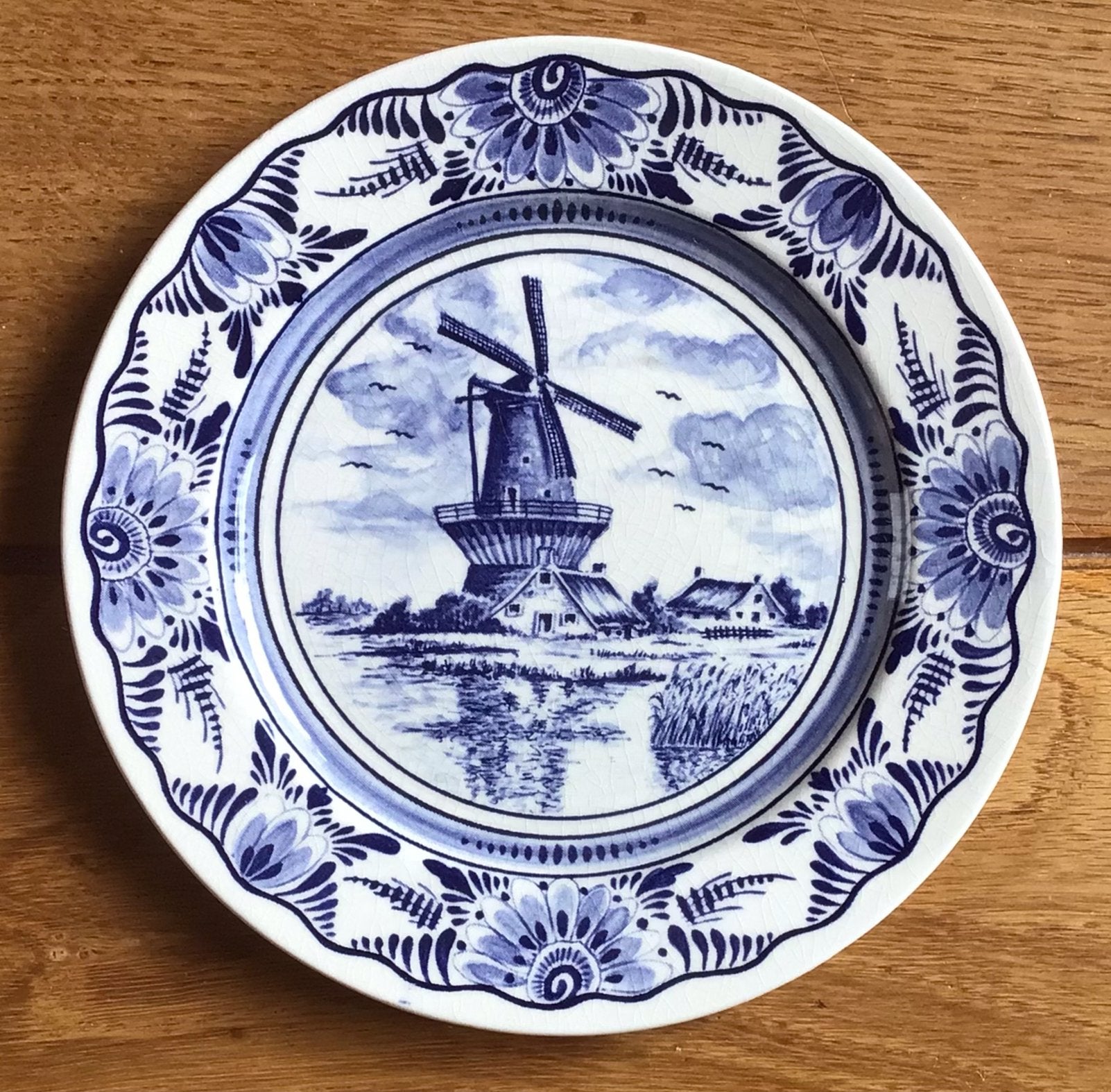 Delfts blauw wandbord, Ophalen