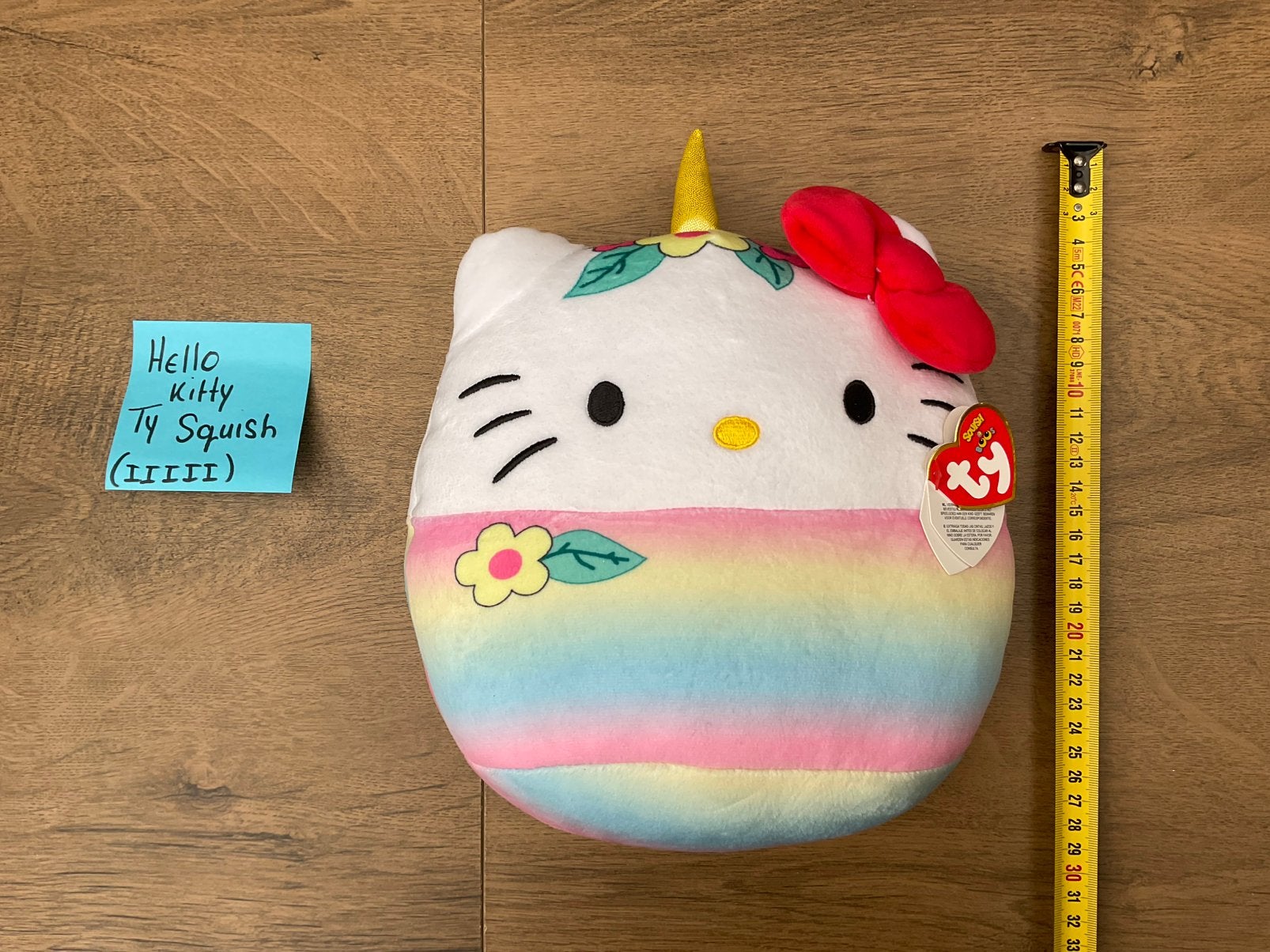 Nieuwe TY Hello Kitty squish knuffel met kaartje, Verzamelen, Ophalen, Overige figuren, Nieuw, Beeldje of Figuurtje
