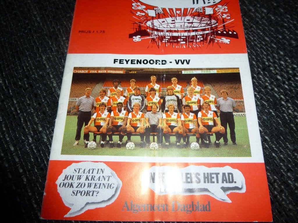 programma boekjes Feyenoord-VVV uit en thuis, Verzenden, Zo goed als nieuw, Feyenoord, Boek of Tijdschrift