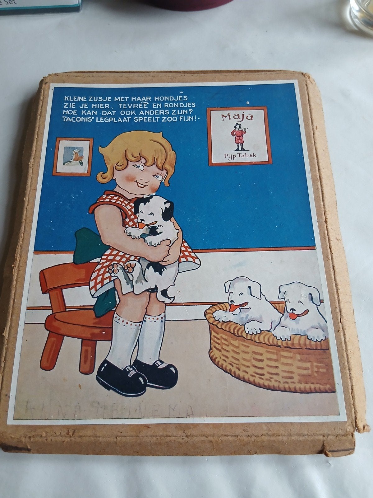 Vintage Maja Pijp Tabak Legpuzzels (3 stuks), Ophalen of Verzenden, Minder dan 500 stukjes, Gebruikt, Legpuzzel