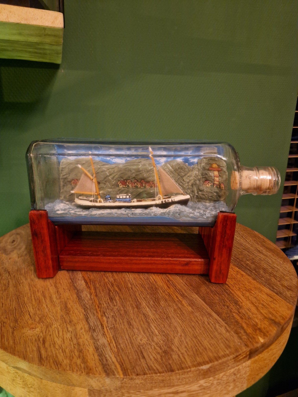 Prachtig Schip in Fles - Decoratief Zeilboot Model, Verzamelen, Ophalen, Zo goed als nieuw, Zeilboot, Schaalmodel