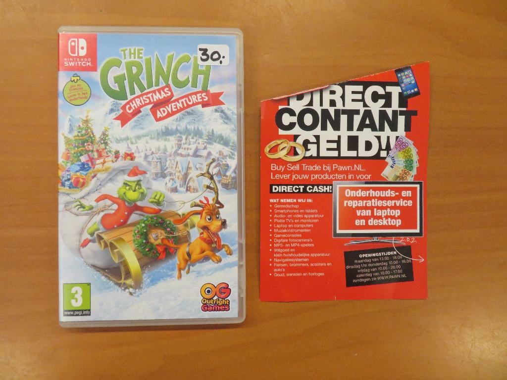 Nintendo Switch The Grinch: Christmas Adventures, Gebruikt, 2 spelers, Vanaf 3 jaar, Ophalen