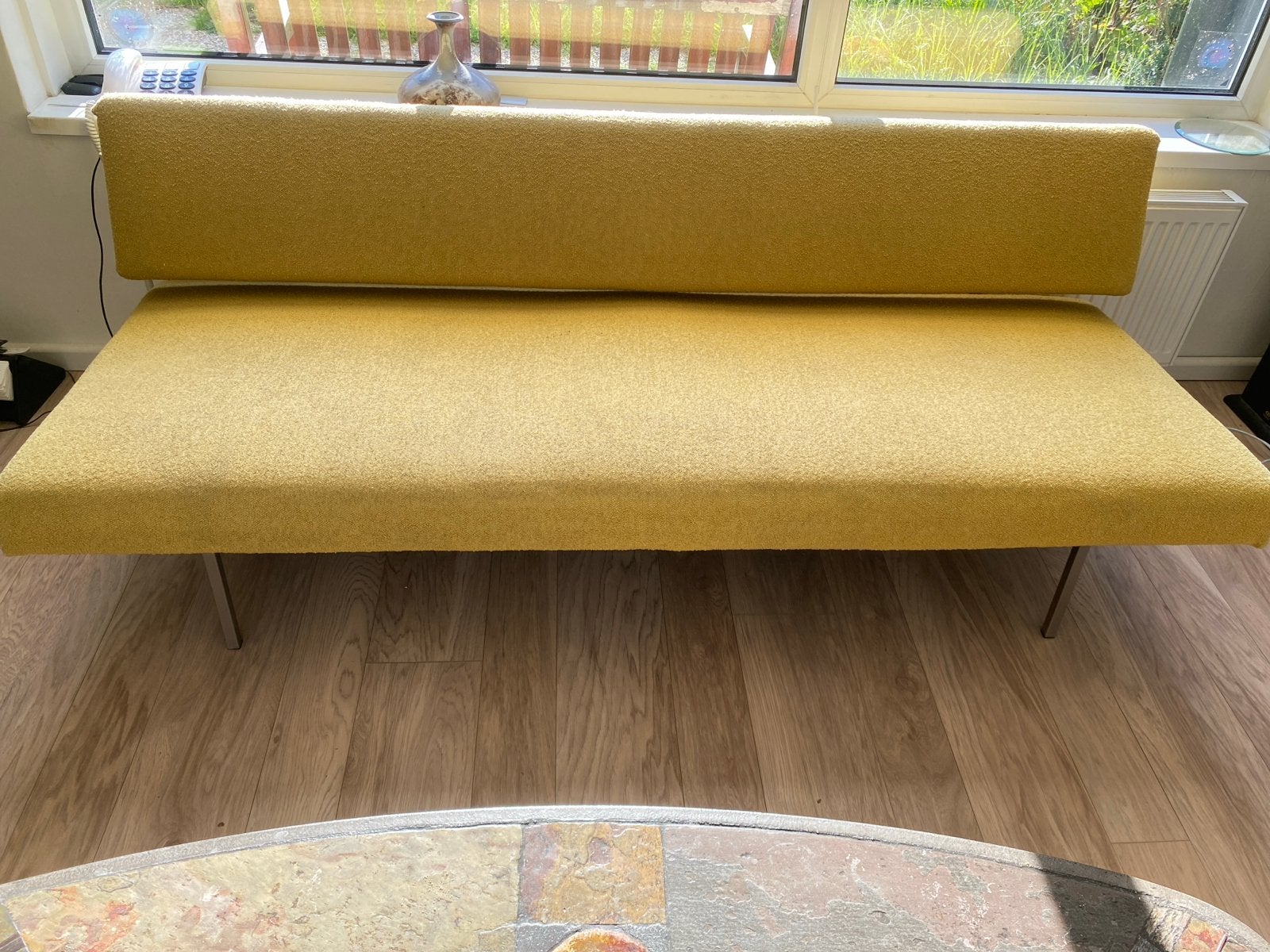Vintage Martin Visser bank ophalen in Castricum, Ophalen, Gebruikt, 150 tot 200 cm, Tweepersoons