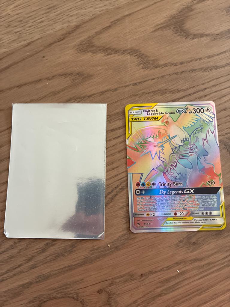 Pokémon Kaart: Moltres & Zapdos & Articuno GX TAG TEAM, Ophalen, Zo goed als nieuw, Losse kaart