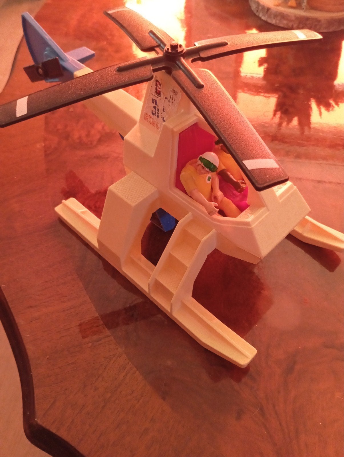 Vintage Fisher-Price Helikopter 1974 - Klassiek Speelgoed, Ophalen of Verzenden, Gebruikt, Auto of Voertuig