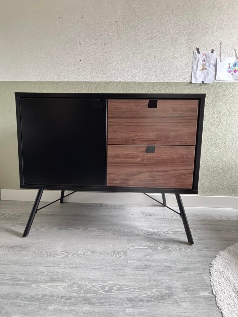Retro black commode TWF, Ophalen, 100 tot 150 cm, Zo goed als nieuw, Retro